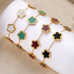 1pc Fashionable & Personalized Stainless Steel Flower Design Exquisite Jewelry